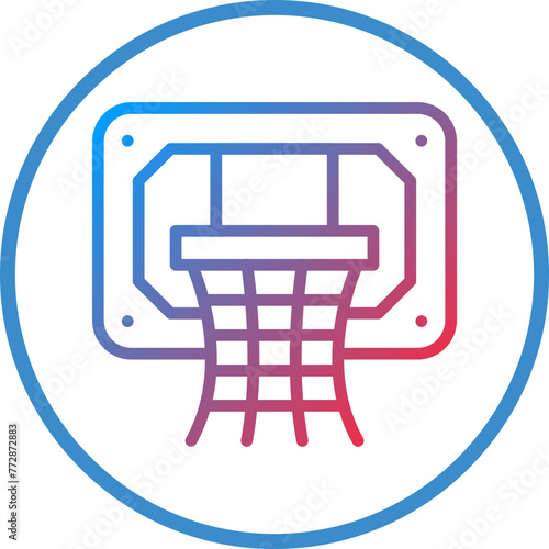 Vector Design Basketball Hoop Icon Style
