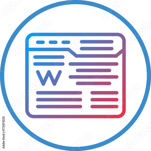 Vector Design Wikipedia Icon Style