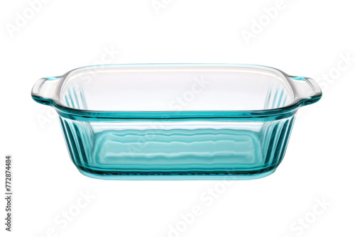 Glass Casserole Dish on White Background. On a White or Clear Surface PNG Transparent Background..