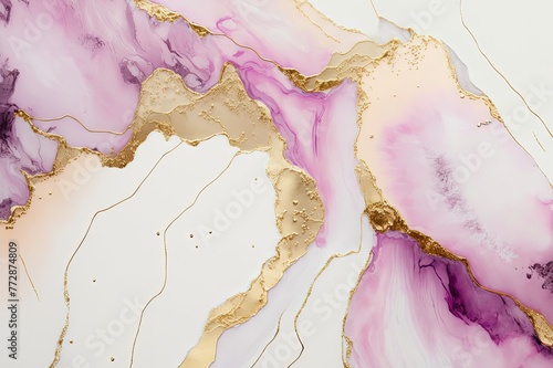 purple white and gold marble pattern background