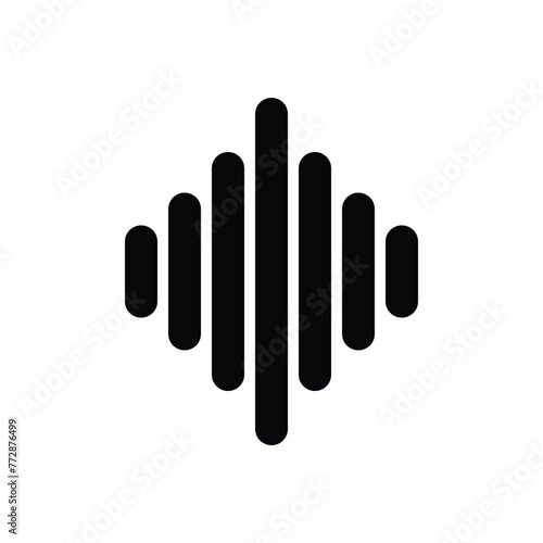 Black solid icon for equalizer