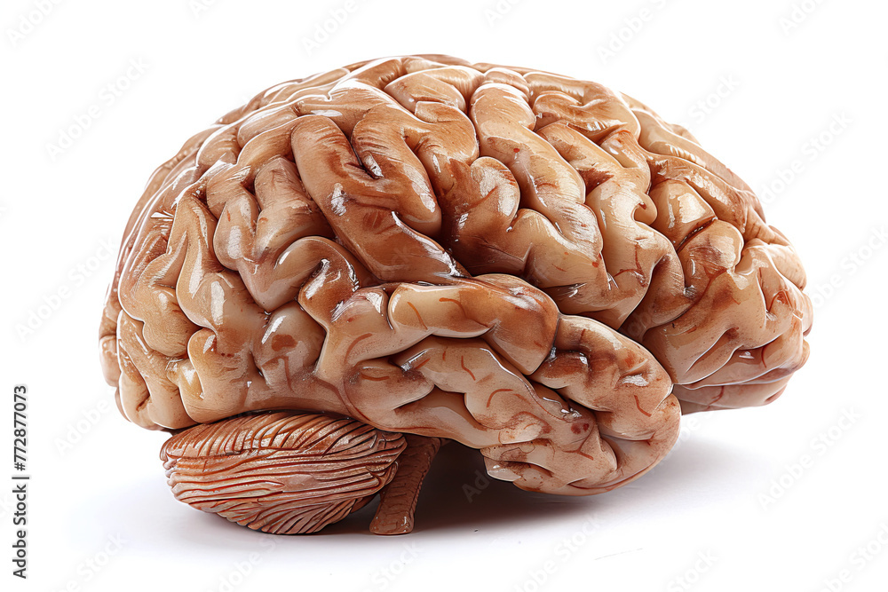 human brains on a white background human brains on a white background