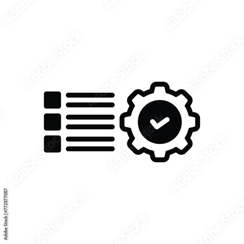 Black solid icon for preference