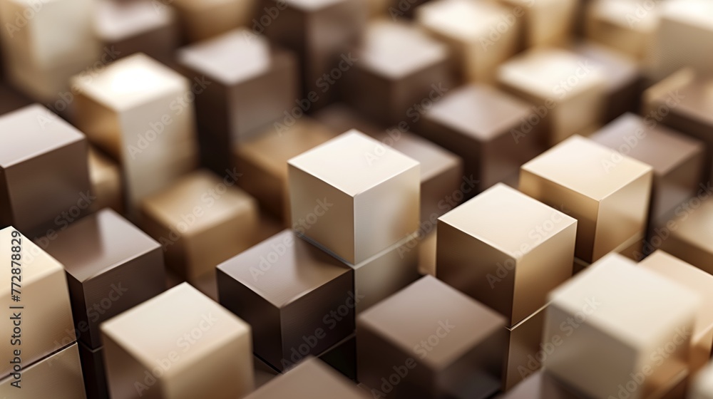 Gradient Cubic Shapes from White to Brown Gradient Cubic Shapes from White to Brown