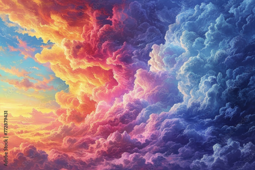 Vibrant Chromatic Cloud Formations
