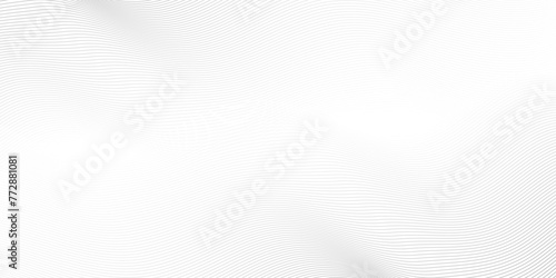Vector Abstract crave wavy thin blend line on gray and white gradient Technology, data science, geometric border. Isolated on white wave element for design background. photo