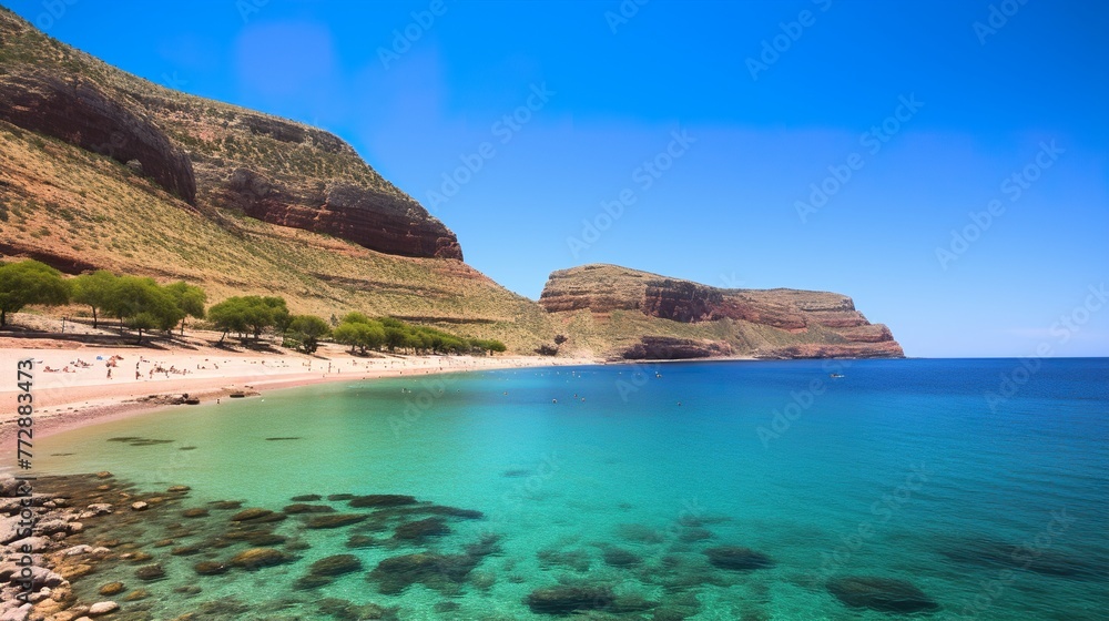 view of the coast of island high definition(hd) photographic creative image