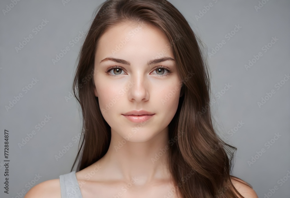 Stunning Close-Up of Blonde Woman in Studio Stunning Close-Up of Blonde Woman in Studio