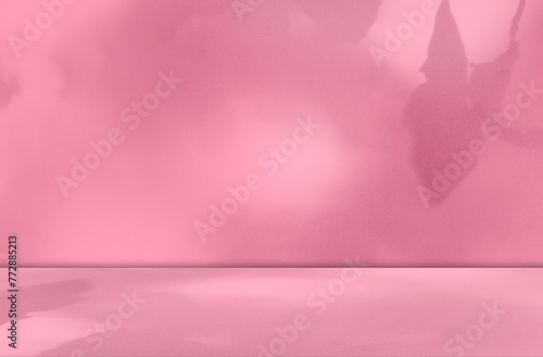 Pink Brown Background  Wall Floor Backdrop Product Light Floor Kitchen Scene Podium Cosmetic Beauty Shadow Leaf Autumn Pink Studio Room Stage Nude Color Loft Empty Template Summer Platform Minimal.