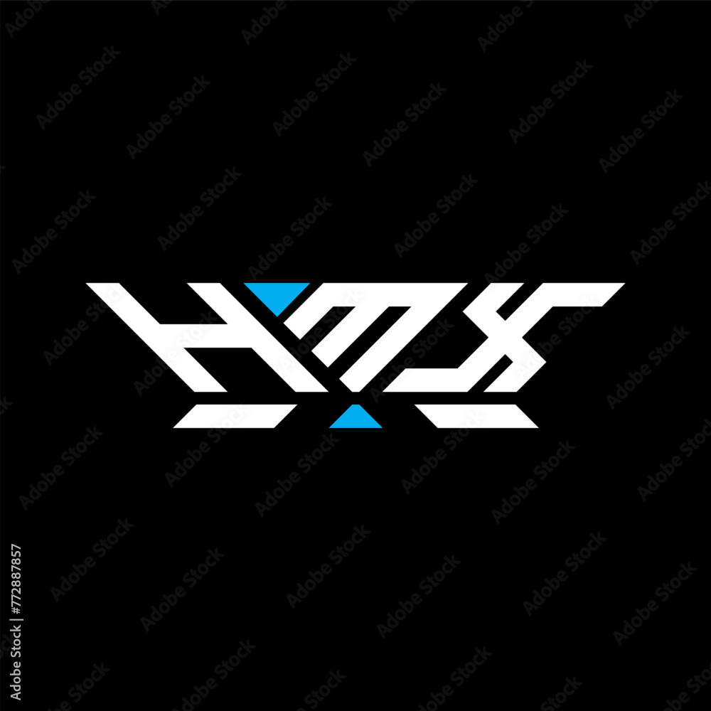 HMX letter logo vector design, HMX simple and modern logo. HMX luxurious alphabet design