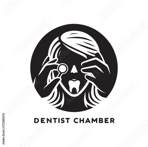 Dentist chamber logo. Dental logo vector illustration