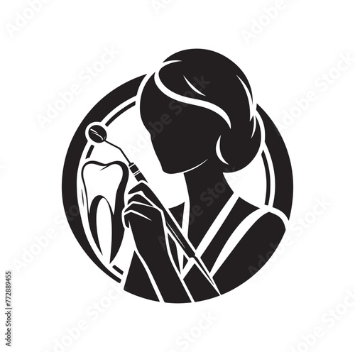 Dentist chamber logo. Dental logo vector illustration