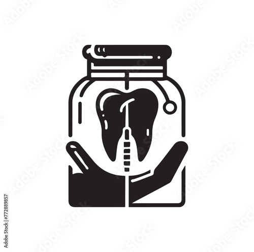 Dentist chamber logo. Dental logo vector illustration