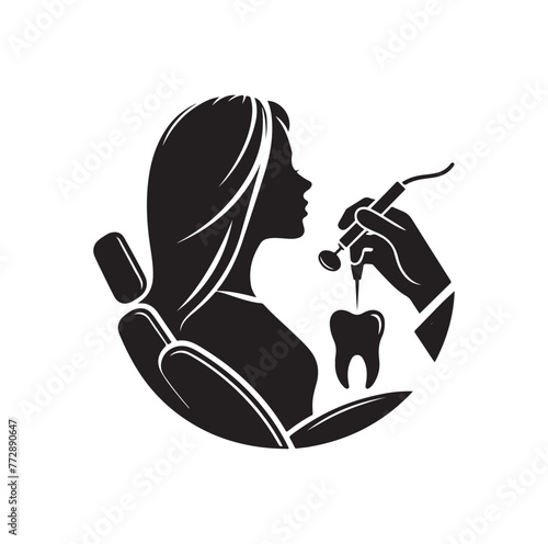 Dentist chamber logo. Dental logo vector illustration