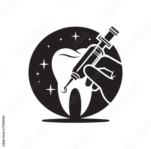 Dentist chamber logo. Dental logo vector illustration