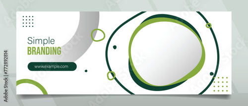 Banner design with modern and clear style for promotions