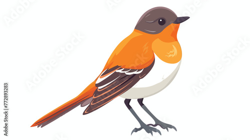 Bird cartoon on white background vector illustration
