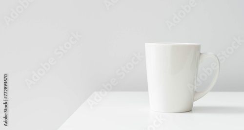 One White Ceramic Cups Table