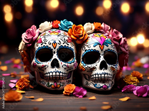 Day of the dead celebration background
