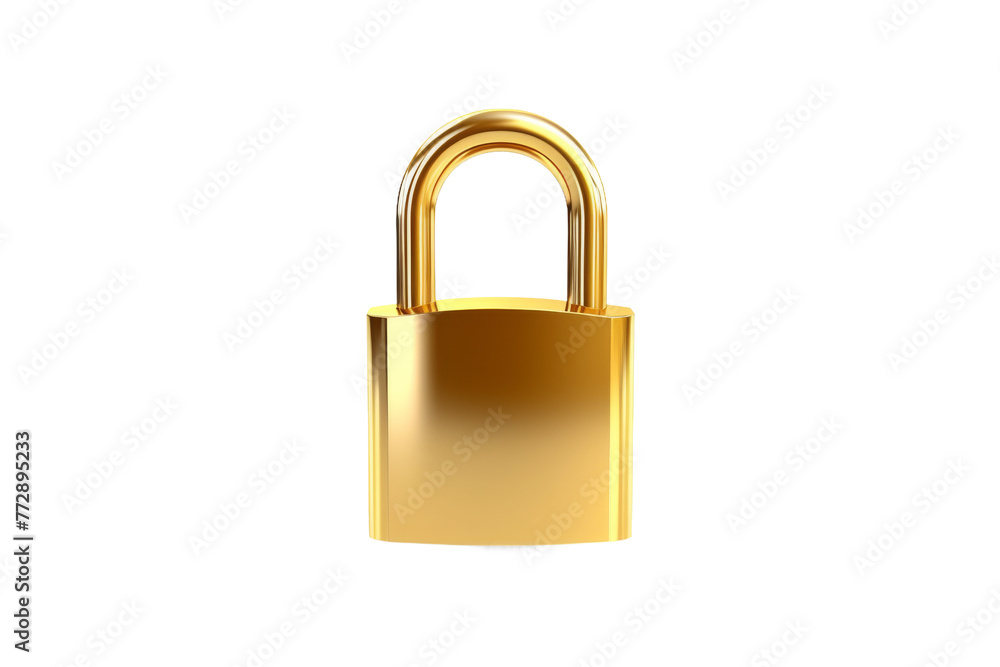 Shiny Golden Padlock on White Background. On a White or Clear Surface PNG Transparent Background.. Shiny Golden Padlock on White Background. On a White or Clear Surface PNG Transparent Background..