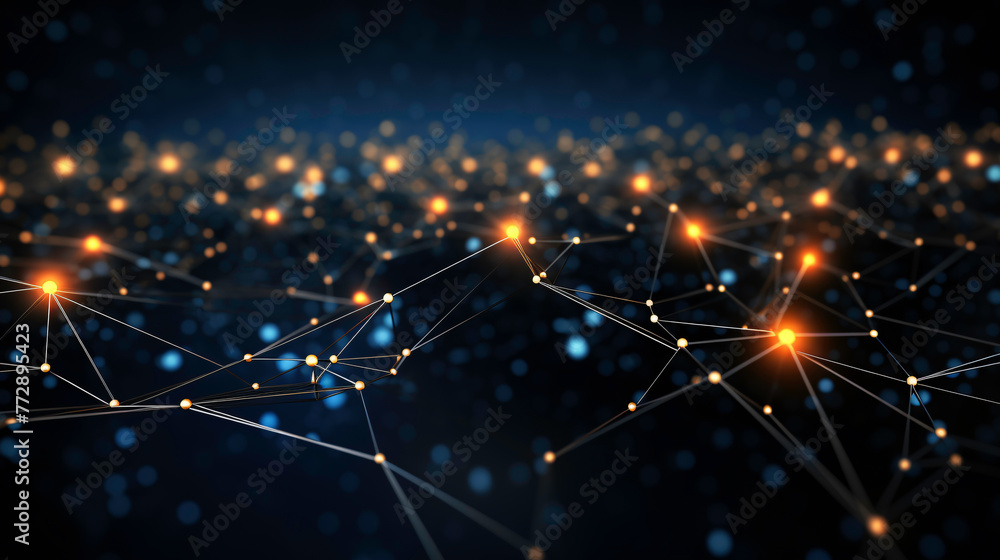 Obraz premium a network of dots and lines