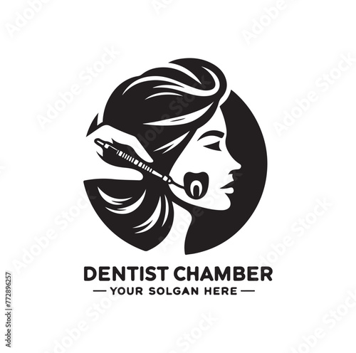 Dentist chamber logo. Dental logo vector illustration