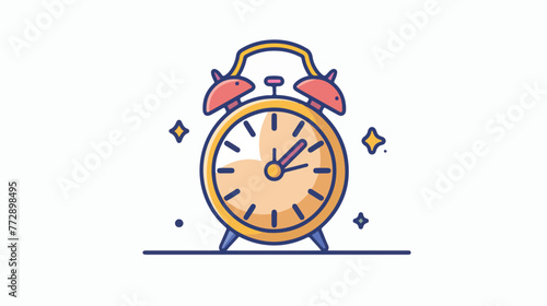 Clock alarm time drawing isolated icon vector design