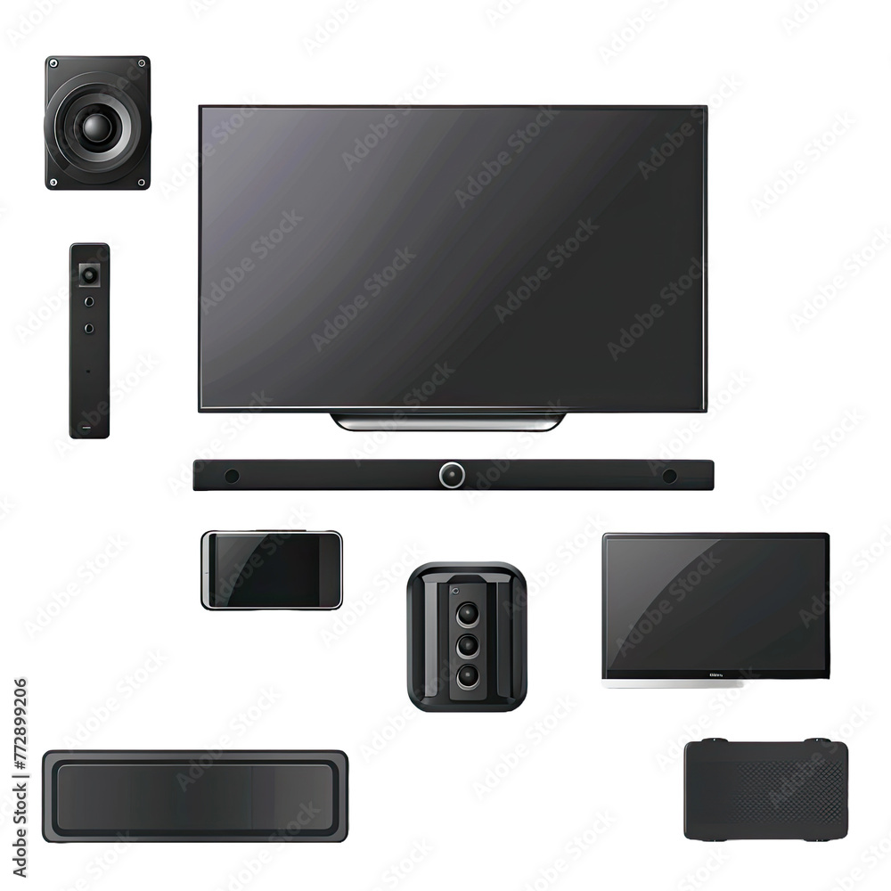 Mount Bracket for Modern TV Setup Isolated On Transparent Background Mount Bracket for Modern TV Setup Isolated On Transparent Background