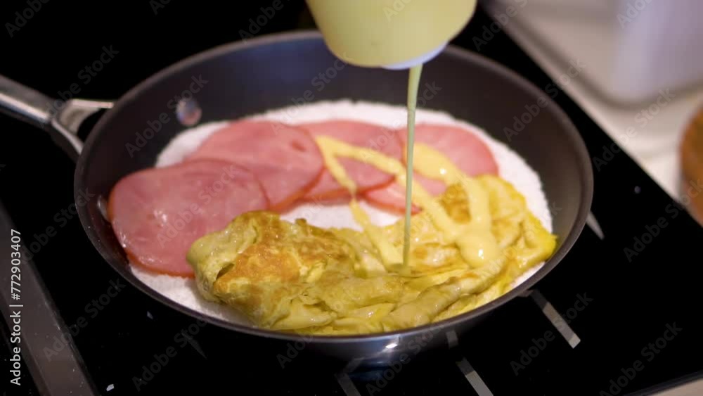 Cooking Tapioca sandwich frying pan Cooking Tapioca sandwich frying pan