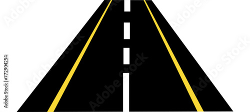 Straight asphalt road templates. seamless road background vector freeway road lanes.