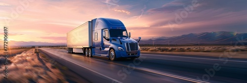 Blue Freightliner Cascadia A Modern Day Trucking Marvel Generative AI