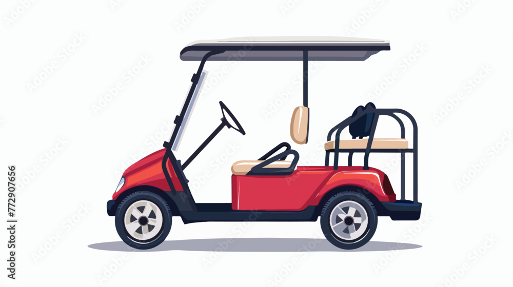 Golf cart. flat style. isolated on white background F