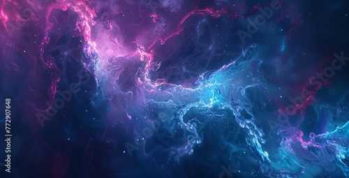 Purple Nebula in Space A Colorful and Vibrant Image for Adobe Stock Generative AI