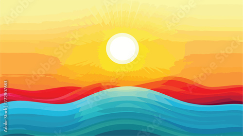 Gradient sun background abstract design color