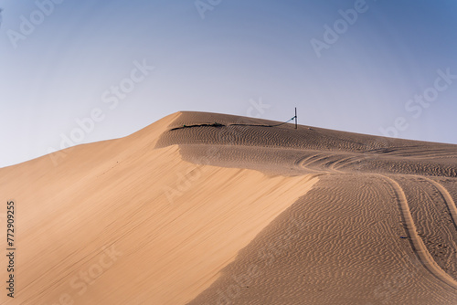Fototapeta Naklejka Na Ścianę i Meble -  Aerial view of Nam Cuong sand dunes, Ninh Thuan province, Vietnam. It is one of the most beautiful places in Vietnam
