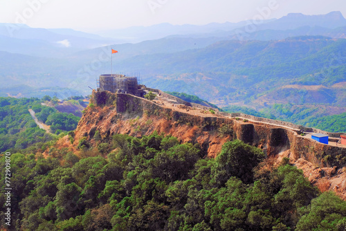 24 March 2024, Pratapgad Fort, Mahabaleshwar, Maharashtra, India photo