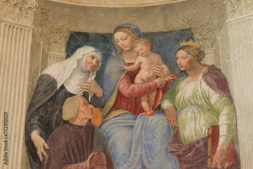 Photography Ponzetti Chapel Madonna with Child Fresco at the Santa Maria della Pace Church i