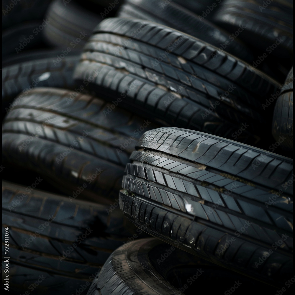 Obraz premium pile of tires