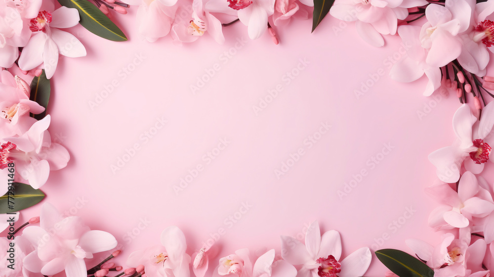 a pink flowers on a pink background