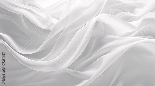 Fashionable Flow White Sheer Fabric in the Spotlight Generative AI