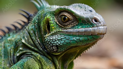 Small Green Iguana Closeup © FAVOUR