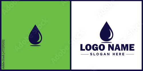 Water drop aqua rain dew droplet logo icon vector for business brand app icon water drop logo template