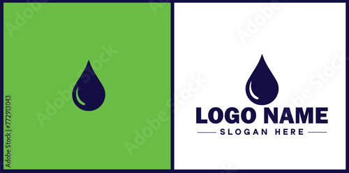 Water drop aqua rain dew droplet logo icon vector for business brand app icon water drop logo template