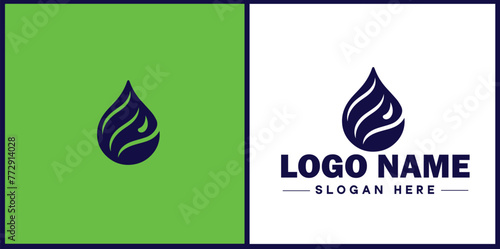 Water drop aqua rain dew droplet logo icon vector for business brand app icon water drop logo template