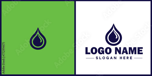 Water drop aqua rain dew droplet logo icon vector for business brand app icon water drop logo template