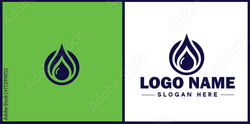 Water drop aqua rain dew droplet logo icon vector for business brand app icon water drop logo template