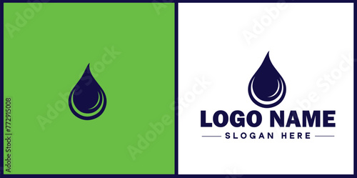 Water drop aqua rain dew droplet logo icon vector for business brand app icon water drop logo template