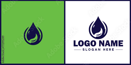 Water drop aqua rain dew droplet logo icon vector for business brand app icon water drop logo template