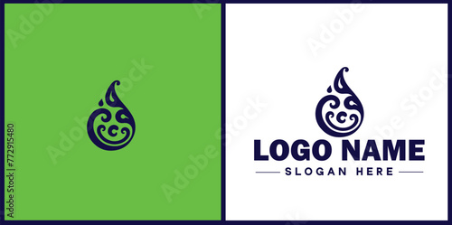 Water drop aqua rain dew droplet logo icon vector for business brand app icon water drop logo template