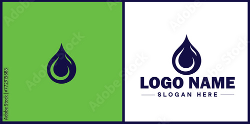 Water drop aqua rain dew droplet logo icon vector for business brand app icon water drop logo template